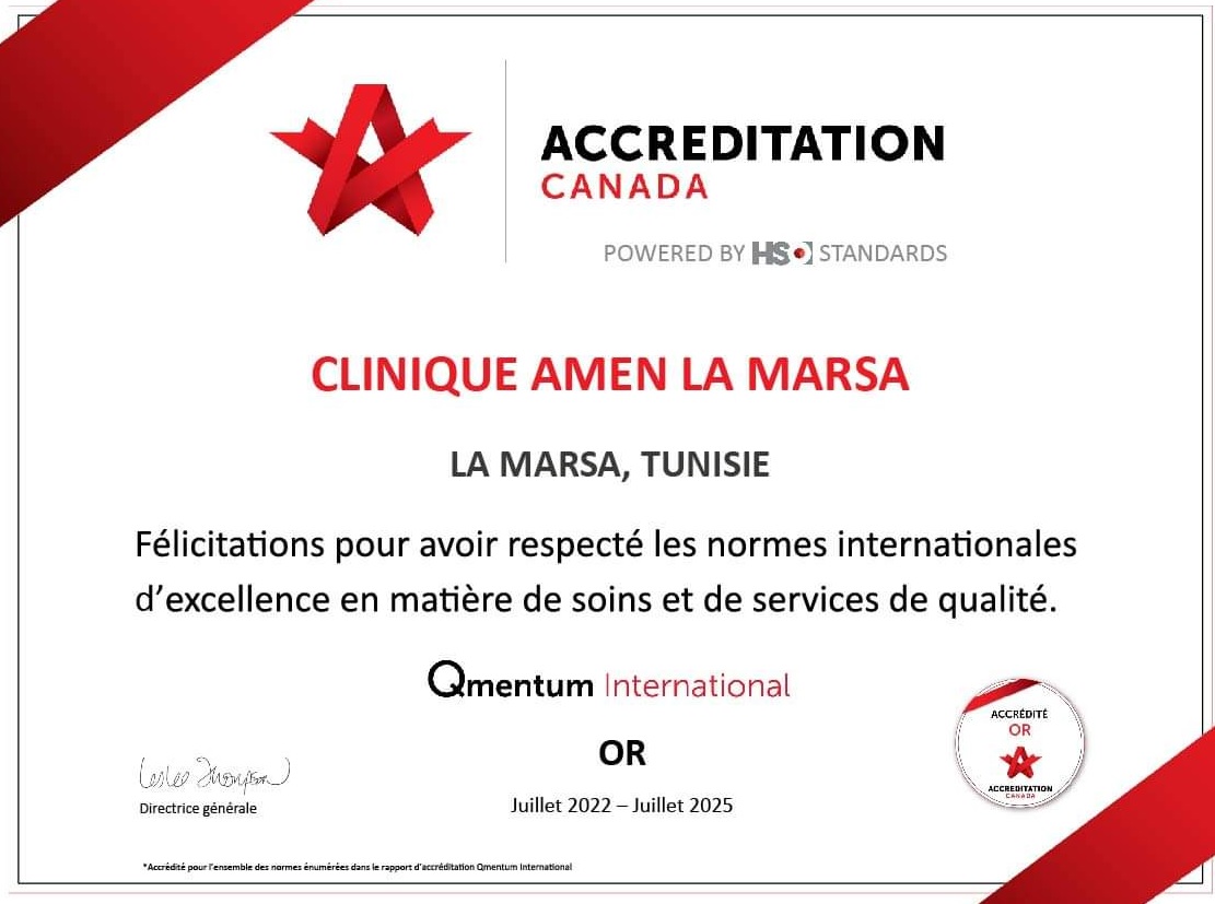Gold Canada Accreditation Amen La Marsa
